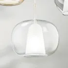 Double Layer Blown Glass Pendant Lamp Made in Italy - Trilly  Viadurini