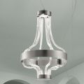 Suspension Lamp in Venetian Glass and Metal Made in Italy - Deborah