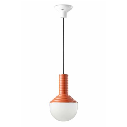 Pendant Lamp in Painted Glass Made in Italy - Selaron Viadurini