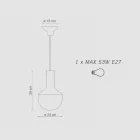 Pendant Lamp in Painted Glass Made in Italy - Selaron Viadurini