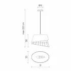 Suspension Lamp in White Fiberglass and Metal Elegant Design - Solar Viadurini