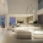 Led Recessed Suspension Lamp in White or Black Aluminum - Rebolla Viadurini