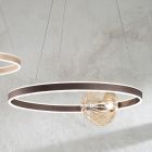 Dimmable LED Pendant Lamp in Metal and Blown Glass - Cocoa Viadurini