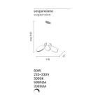 Led Pendant Lamp in Silver Metal, 2 Sizes Modern Design - Lumino Viadurini