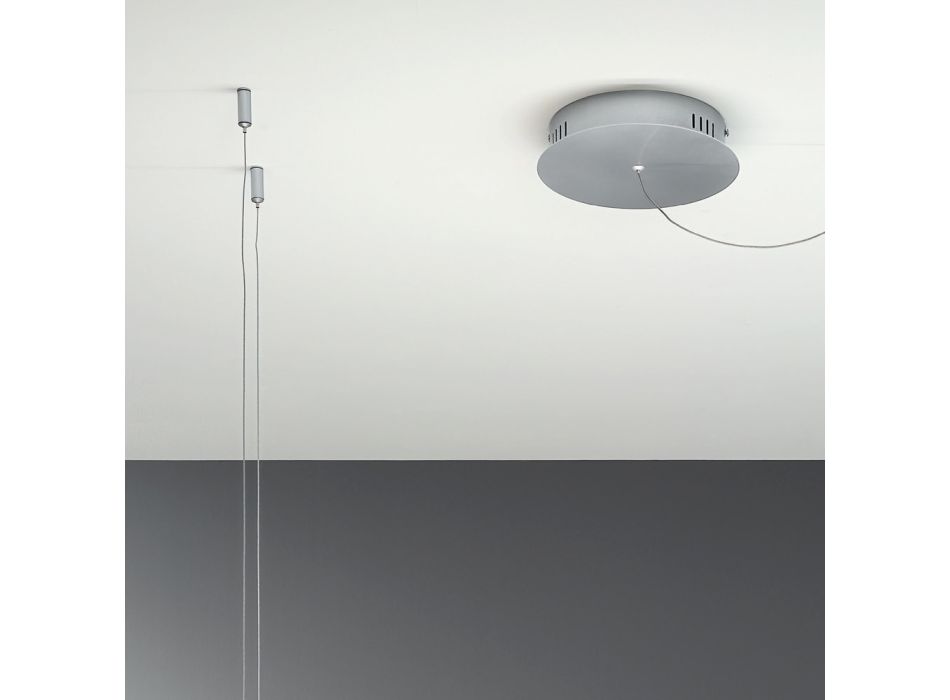 LED Metal Suspension Lamp with Silicone Diffuser - Libra Viadurini