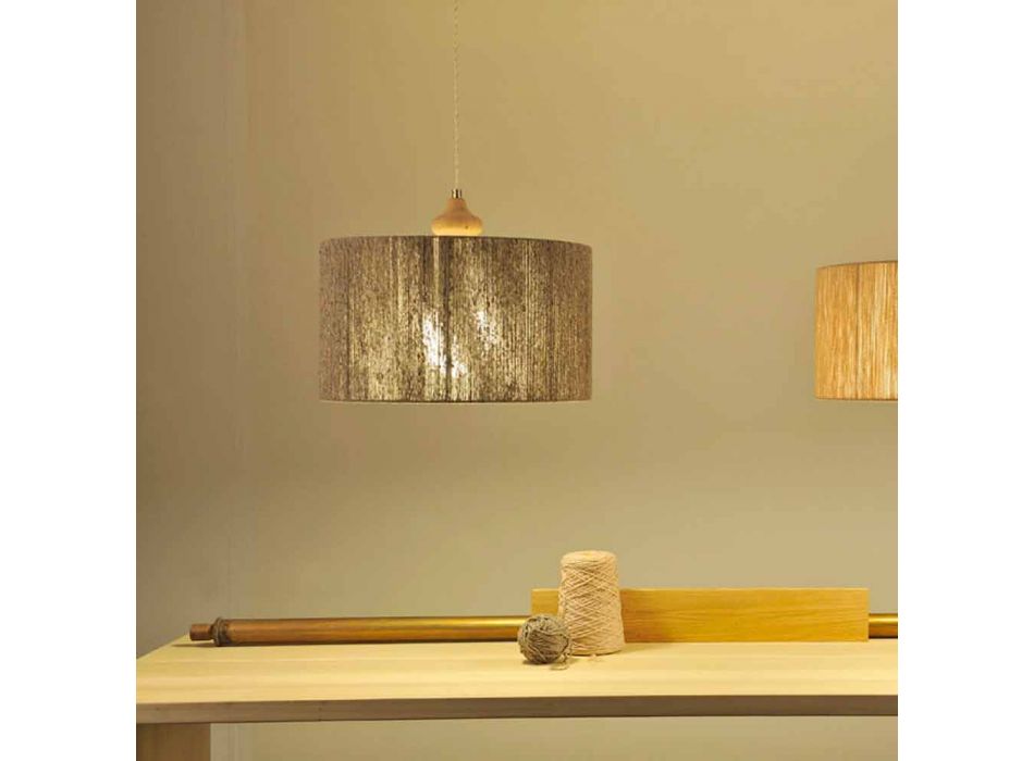 Modern pendant lamp with Bois wooden element Viadurini
