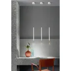 Modern Suspension Lamp with LED Light in Painted Metal - Larch Viadurini