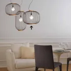 Modern pendant lamp in steel Ø58xh.48xL.80cm cm Viadurini