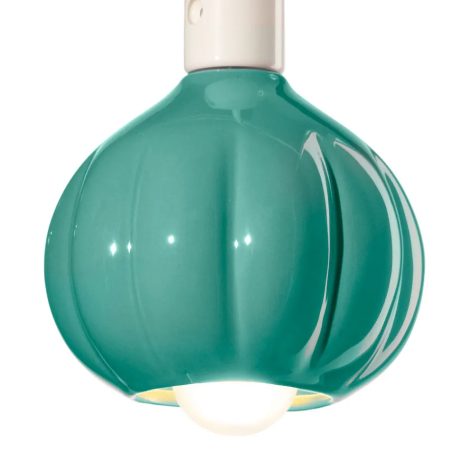 Modern Pendant Lamp in Colored Ceramic Made in Italy - Afoxe Viadurini