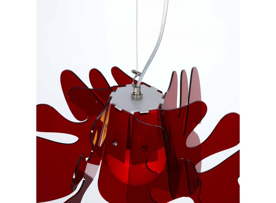 Modern pendant lamp in methacrylate, L.73 x P.73cm, Debora Viadurini
