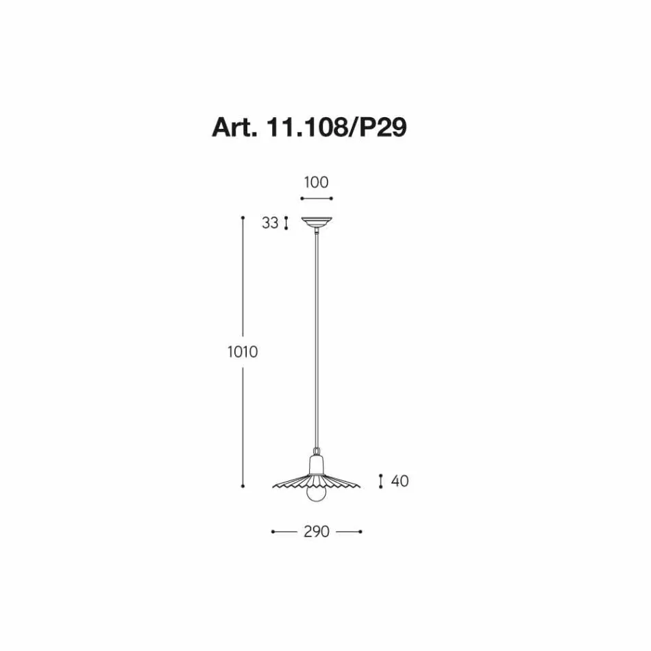Contemporary pendant lamp, line Civetta Aldo Bernardi Viadurini
