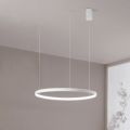 Round Horizontal Suspension Lamp with Adjustable Cables in Length - Chestnut