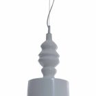 Suspension Lamp Shade in Glossy White Ceramic Design - Cadabra Viadurini