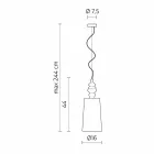 Suspension Lamp Shade in Glossy White Ceramic Design - Cadabra Viadurini