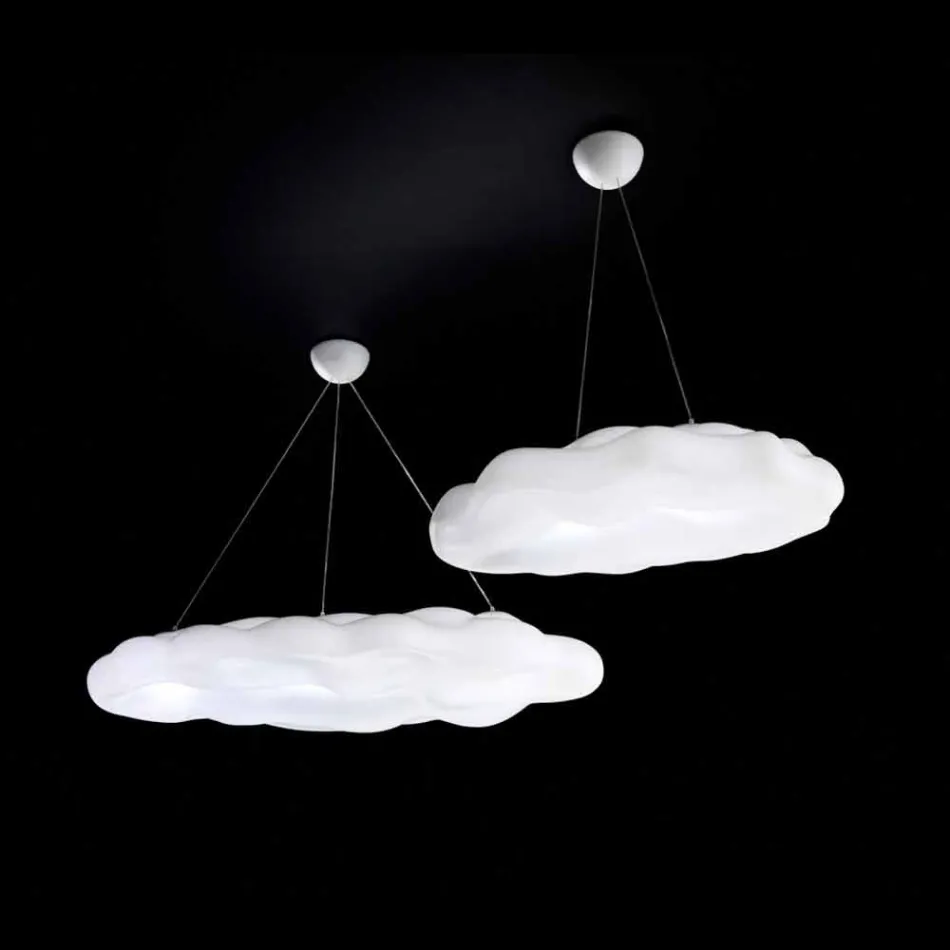 Plastic Cloud Design Outdoor Suspension Lamp - Nefos by Myyour Viadurini