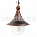 Outdoor pendant lamp made with aluminum, made in Italy, Anusca