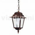 Outdoor pendant lamp made with aluminum, made in Italy, Aquilina