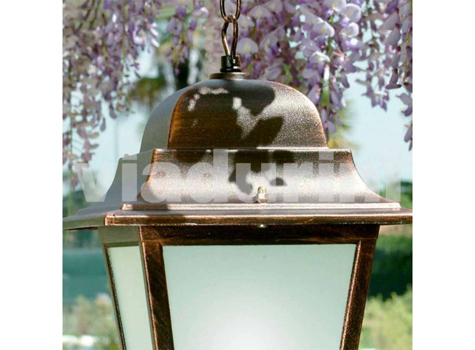 Outdoor suspension lamp made of aluminum, made in Italy, Aquilina Viadurini
