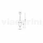 Outdoor suspension lamp made of aluminum, made in Italy, Aquilina Viadurini