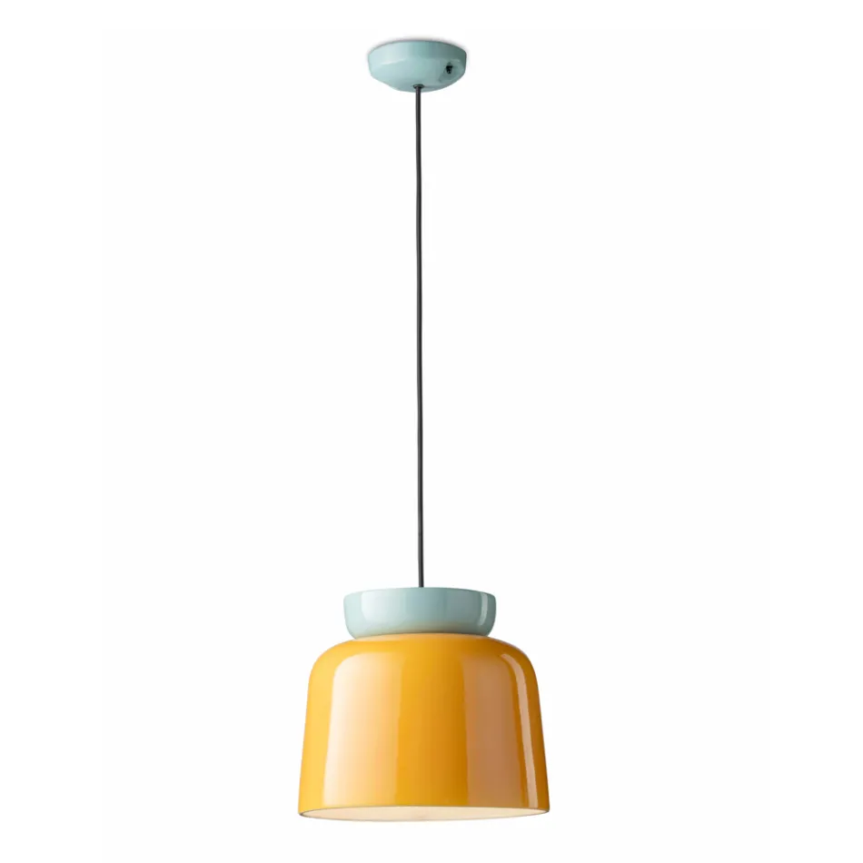Suspension Lamp Made of Colored Ceramic Made in Italy - Corcovado Viadurini