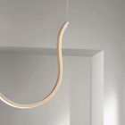 Single Suspension Lamp with LED Light in Painted Metal - Fir Viadurini