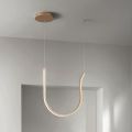 Single Suspension Lamp with LED Light in Painted Metal - Fir