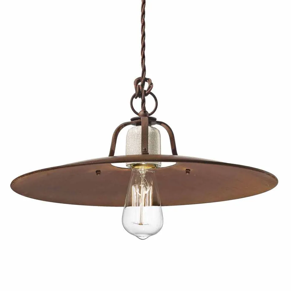 Hanging lamp Ferroluce craft industrial style Viadurini