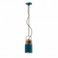Industrial style ceramic and iron pendant lamp Stephanie