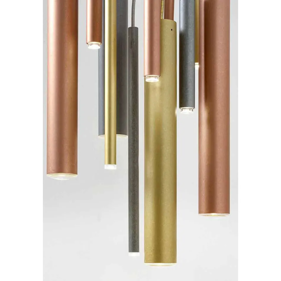 Modern Tubular Suspension Lamp with Flexible Cable - Tubò Aldo Bernardi Viadurini