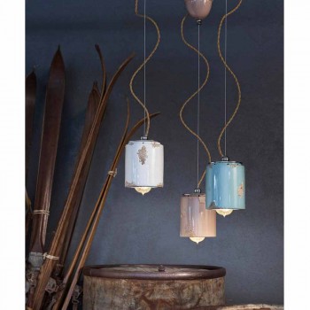 Hanging lamp crafted vintage Ferroluce
