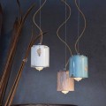 Vintage design handmade pendant light made in Italy by Ferroluce