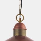 Vintage Suspension Lamp in Brass and Copper with Chain - Borgo by Il Fanale Viadurini