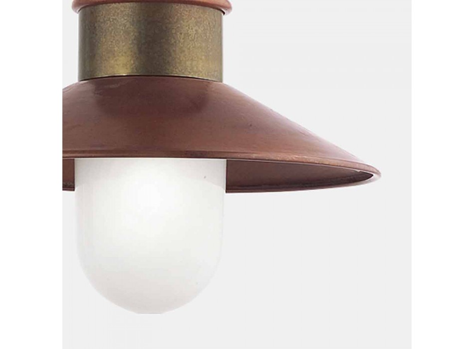 Vintage Suspension Lamp in Brass and Copper with Chain - Borgo by Il Fanale Viadurini