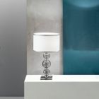 Classic Support Lamp in Italian Artisan Glass and Metal - Memore Viadurini