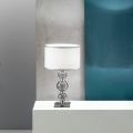 Classic Table Lamp in Italian Artisan Glass and Metal - Memore