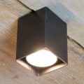 Artisan Lamp in Black Iron with Cubic Shape Made in Italy - Cubino