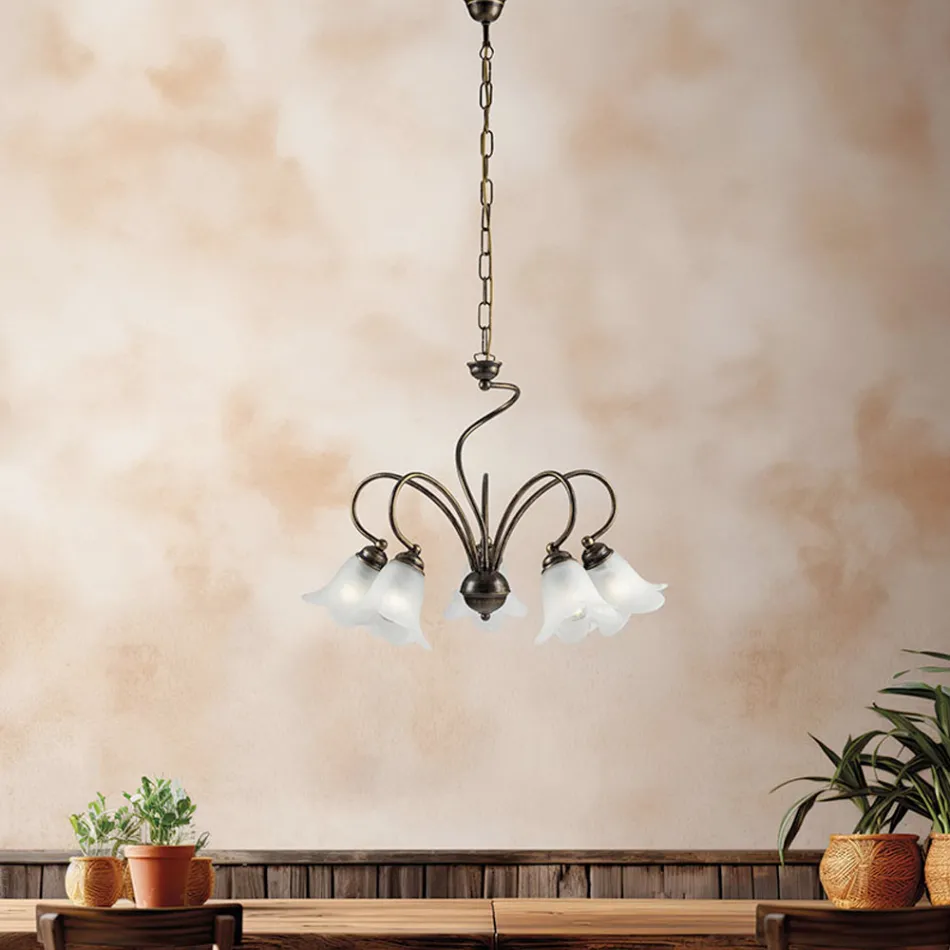 Handcrafted glass and metal lamp for refined spaces – Cometa Viadurini