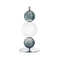 Three-Light Glass and Metal Table Lamp Made in Italy - Lumira