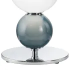 Three-Light Glass and Metal Table Lamp Made in Italy - Lumira Viadurini