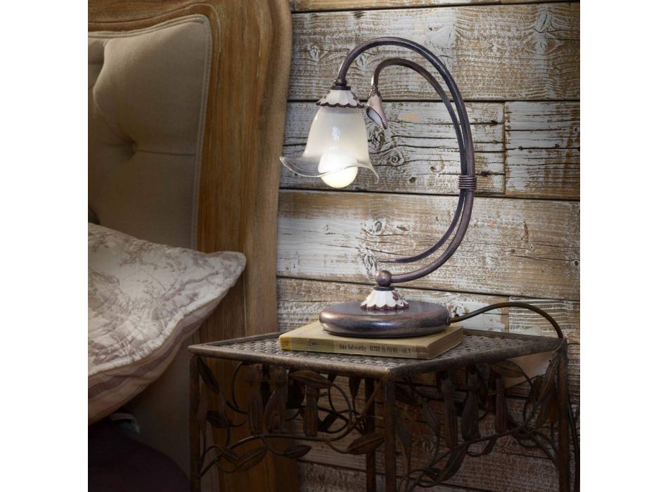 Artisan Support Lamp in Metal, Glass and Ceramic - Vicenza