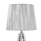 Classic Crystal Table Lamp and Luxury Square Lampshade - Squilla Viadurini