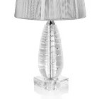 Classic Crystal Table Lamp and Luxury Square Lampshade - Squilla Viadurini