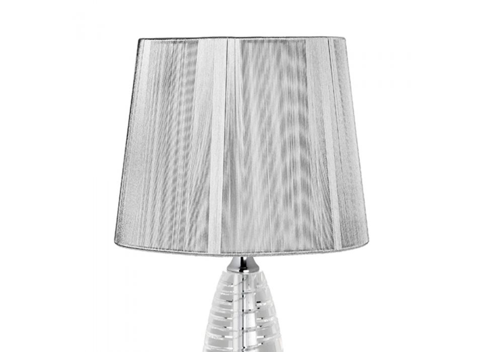 Classic Crystal Table Lamp and Luxury Square Lampshade - Squilla