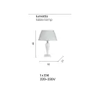 Classic Italian Handmade Glass Table Lamp and Lampshade - Rapallo Viadurini