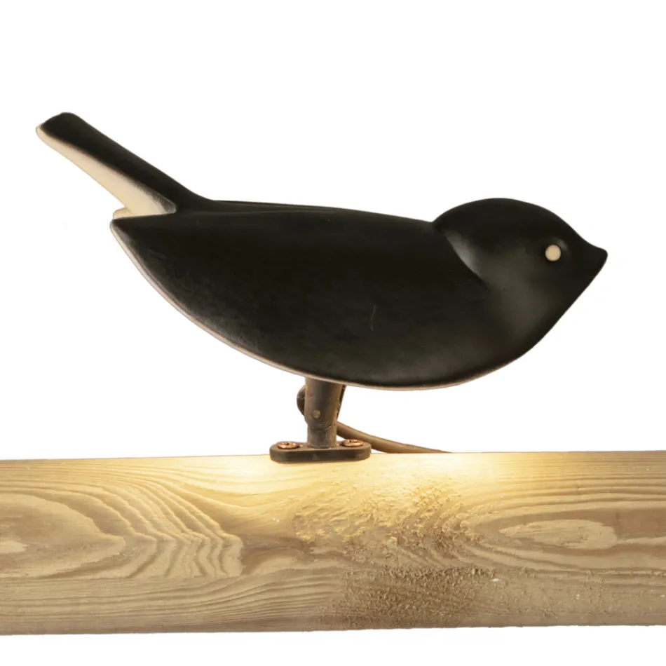 Table Lamp in Enamelled Tuscan Majolica Made in Italy - Uccellino Viadurini