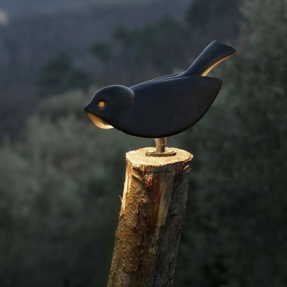 Table Lamp in Enamelled Tuscan Majolica Made in Italy - Uccellino Viadurini