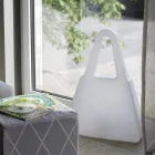 Table Lamp in White Plastic of Modern Design for Indoor - Borsastar Viadurini