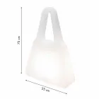 Table Lamp in White Plastic of Modern Design for Indoor - Borsastar Viadurini