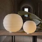 Table Lamp in White Satin Glass and Metal Modern Design - Morse Viadurini