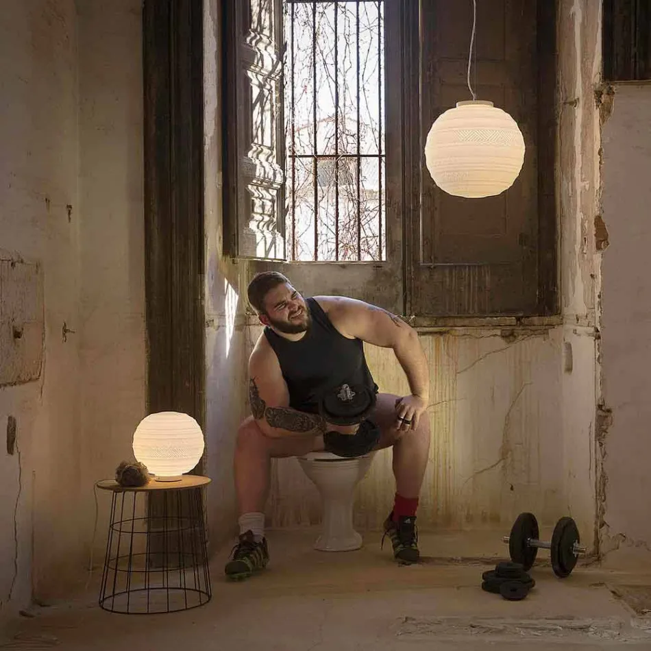 Table Lamp in White Satin Glass and Metal Modern Design - Morse Viadurini